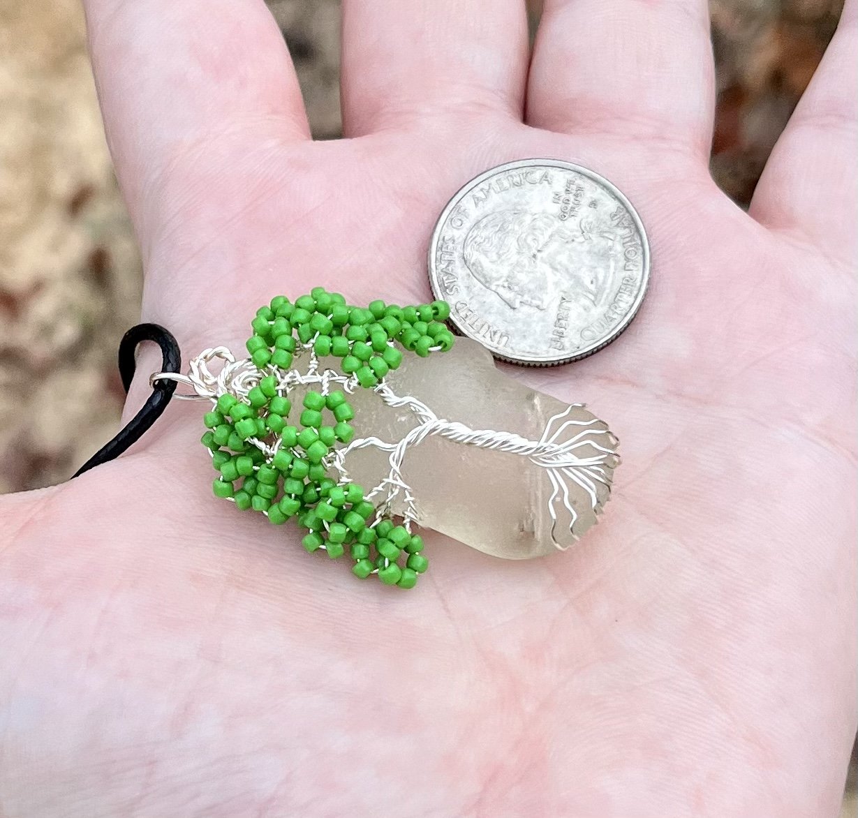 #2 Alaska Sea Glass Tree Pendant