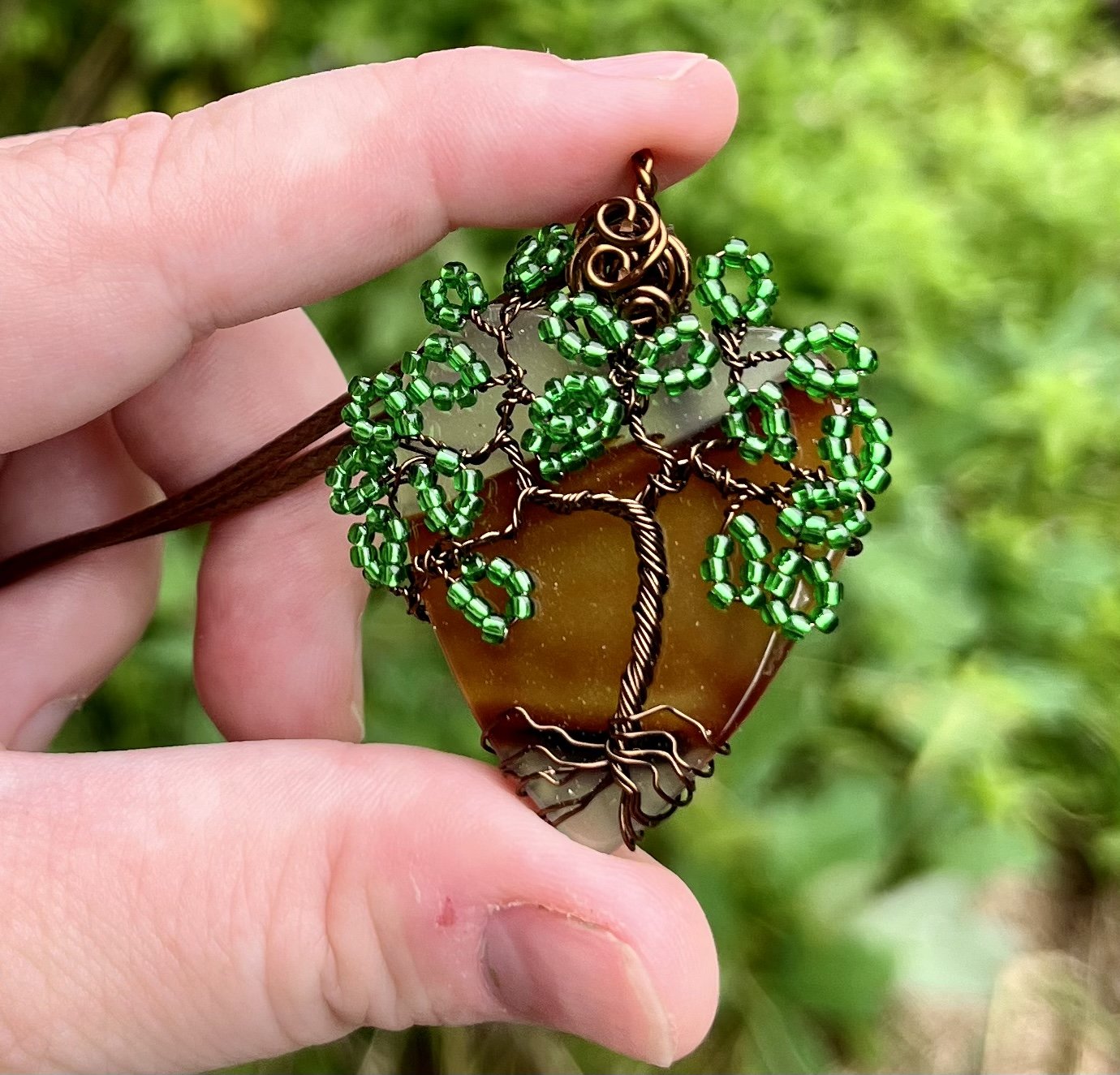 Montana Agate Tree Pendant