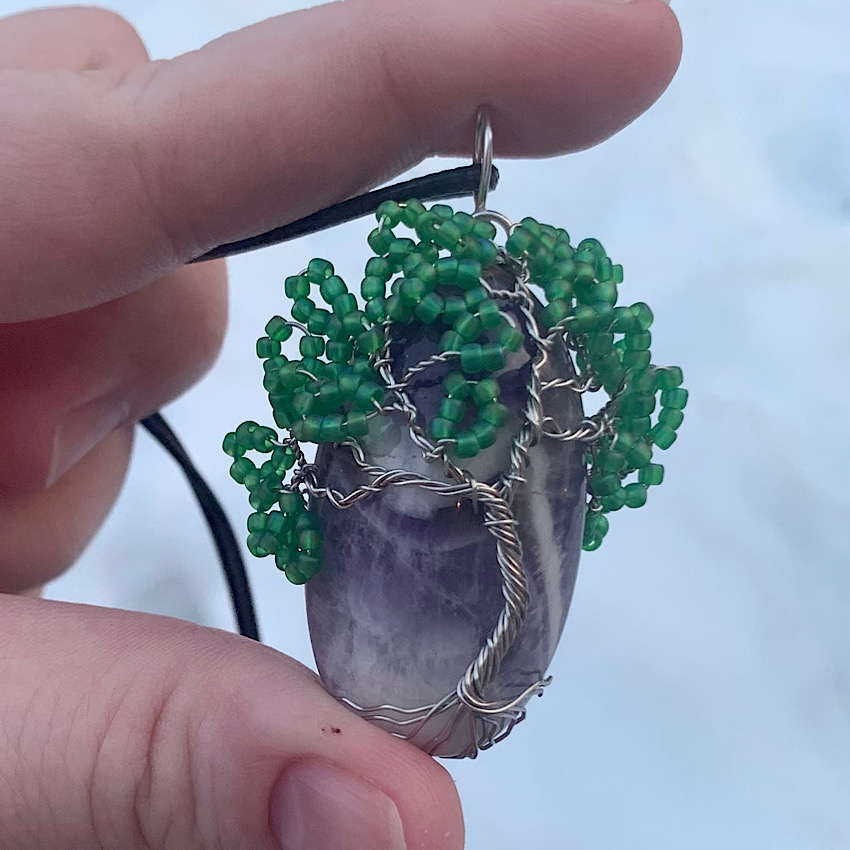 Amethyst Tree Pendant