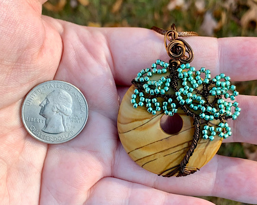 Picture Jasper Tree Pendant