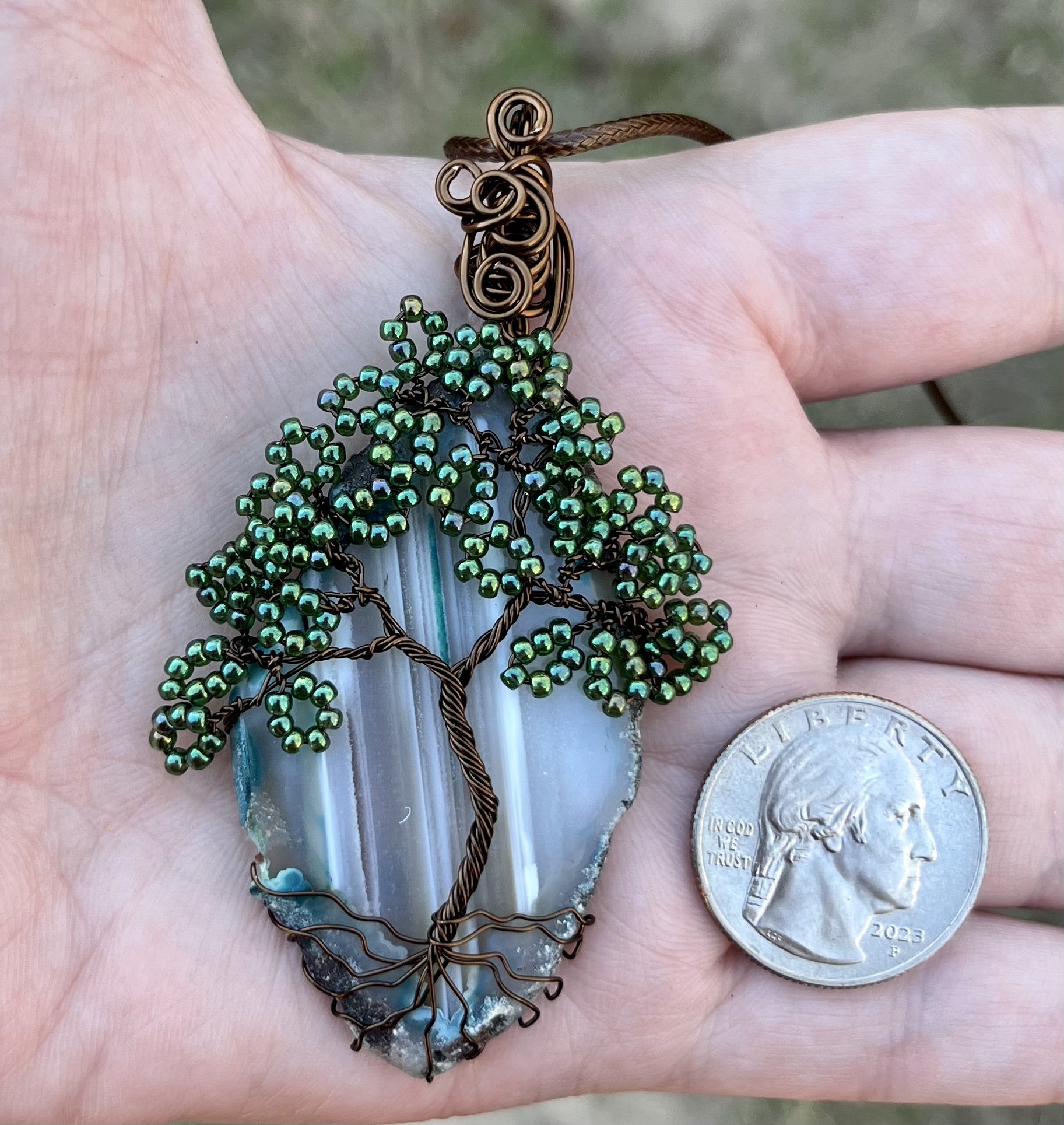 Agate Tree Pendant