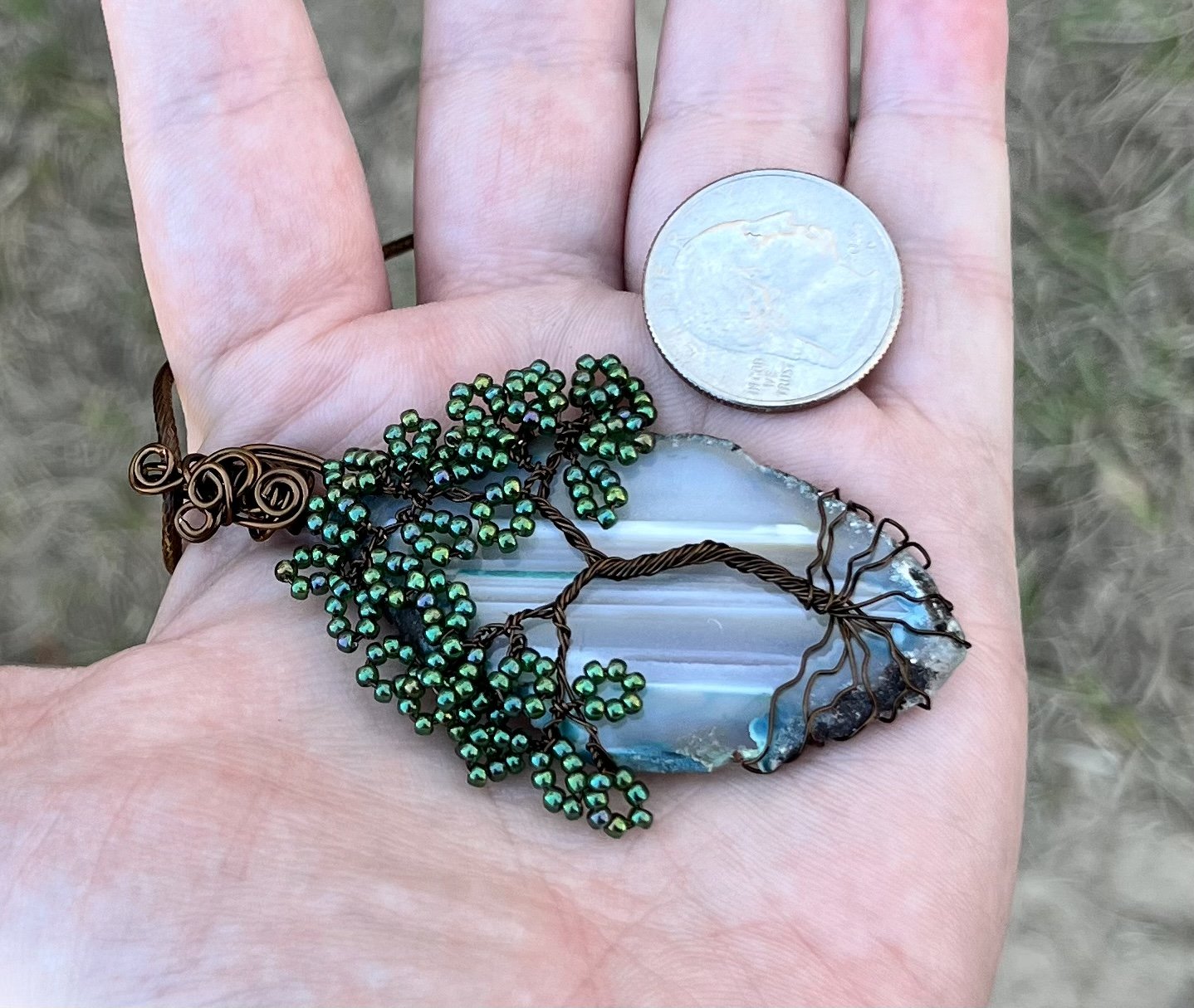 Agate Tree Pendant