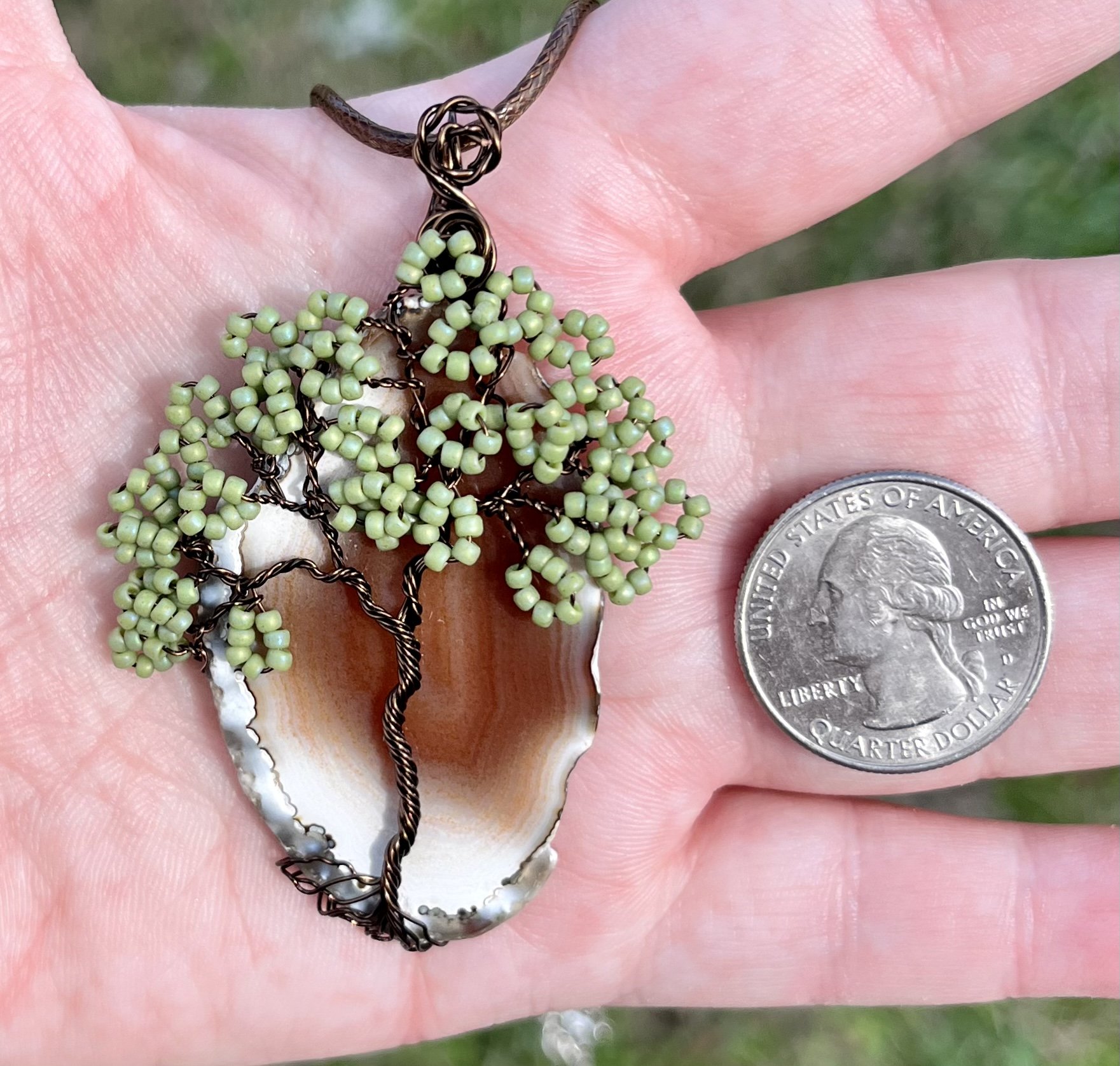 Agate Tree Pendant