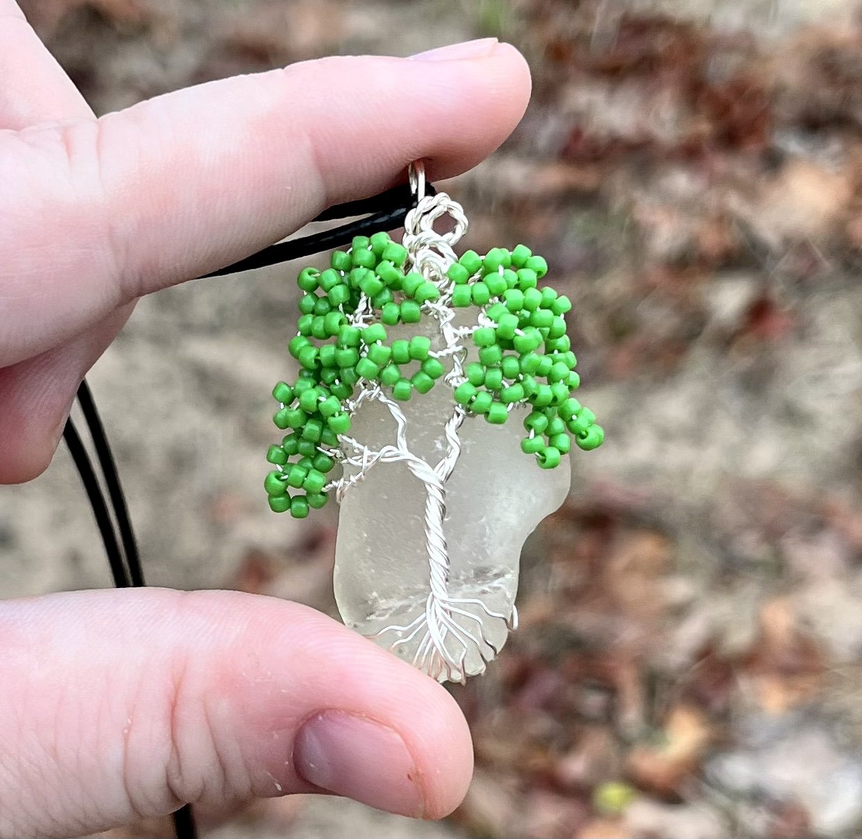 #2 Alaska Sea Glass Tree Pendant
