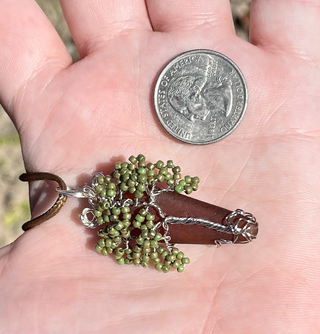 #1 Alaska Sea Glass Tree Pendant
