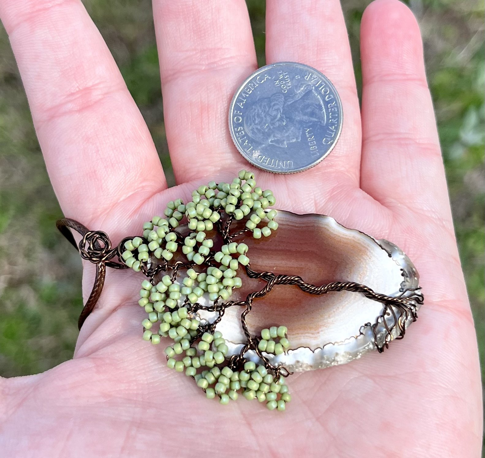 Agate Tree Pendant