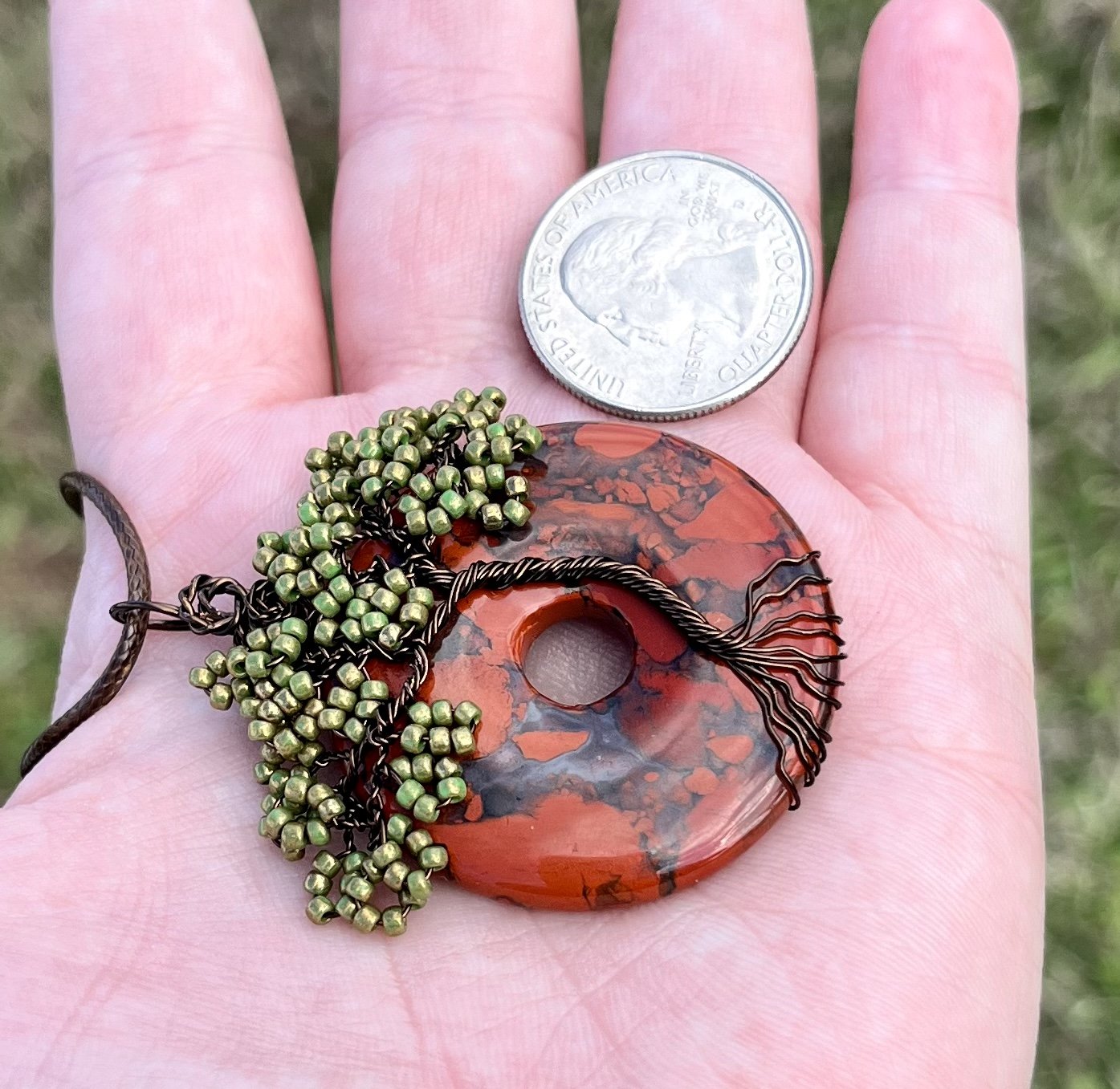 Brecciated Jasper Tree Pendant