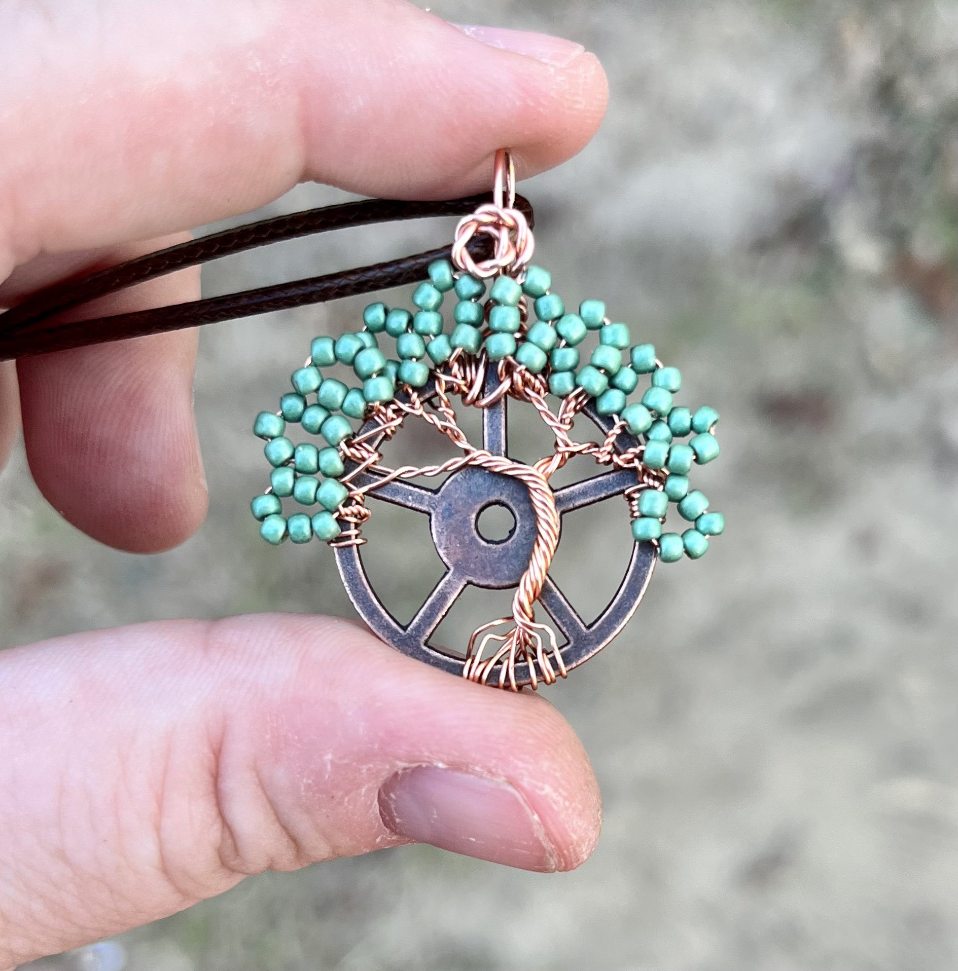 #4 Gear Tree Pendant