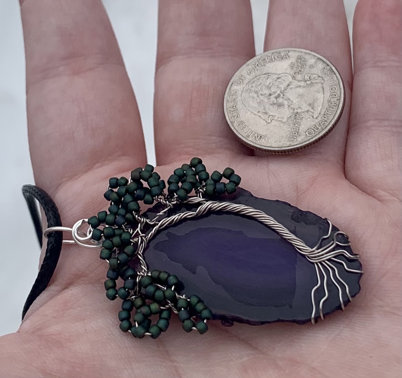 Etched Wolf Tree Pendant