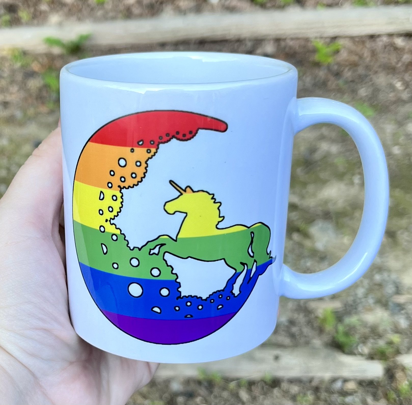 11 oz Sublimated Feeling Stabby Rainbow Mug